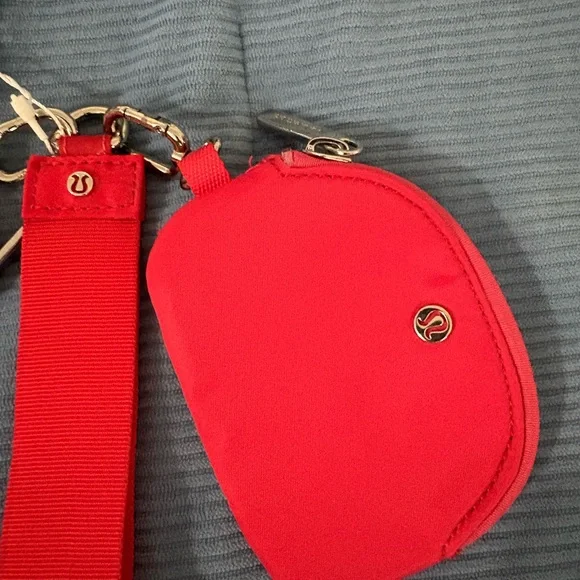 lululemon Red Zip Pouch and Keychain Strap Set - Picture 3 of 7